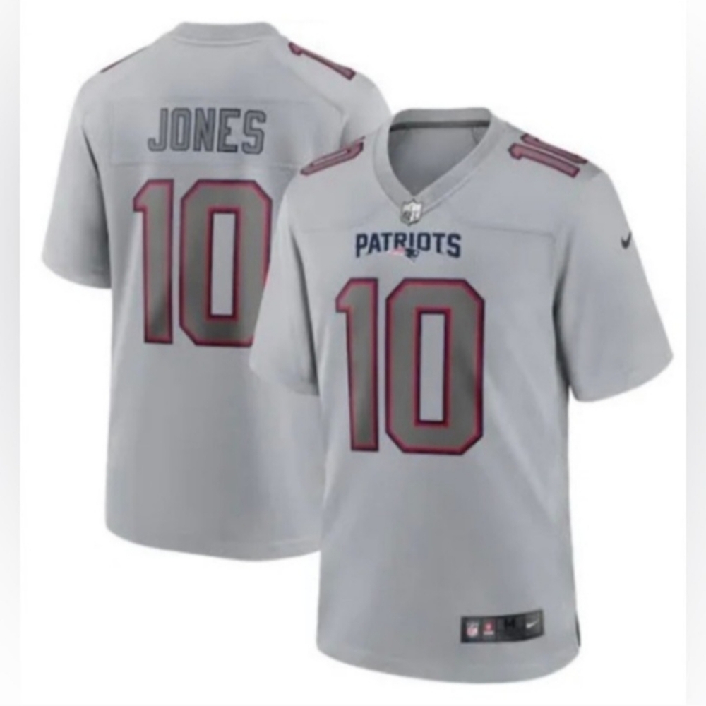Men's New England Patriots Mac Jones Nike Gray Atmosphere Fashion Game Jersey